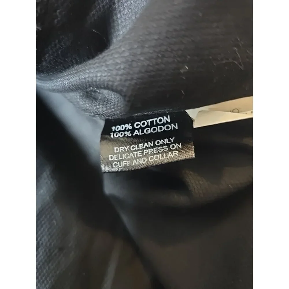 Bogosse Men’s Shirt Size 5 XL Black Brown Stitch Trim Button Up t9
